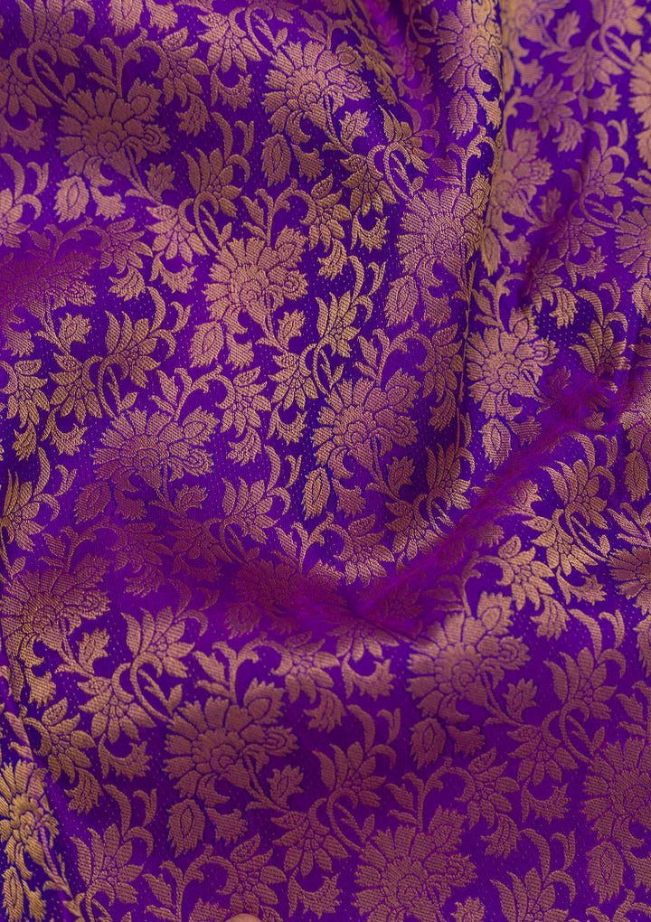 Purple Zariwork Pure Silk Saree