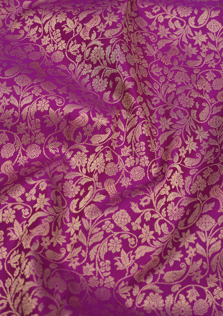 Purple Zariwork Pure Silk Saree