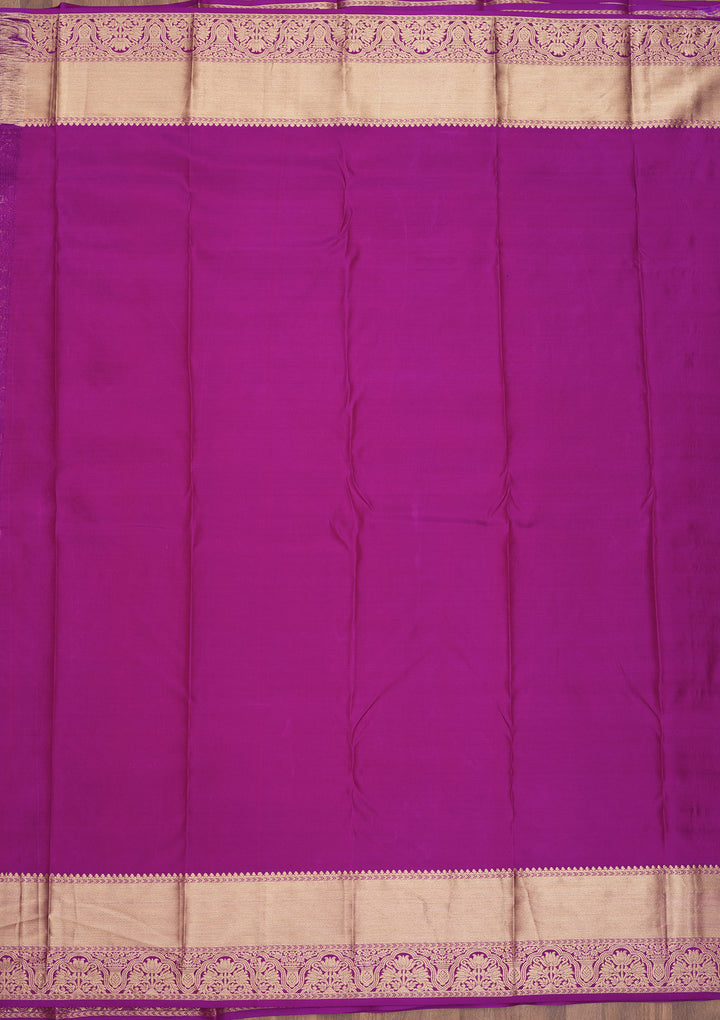 Purple Zariwork Pure Silk Saree