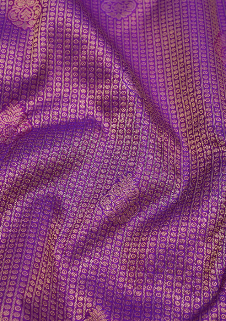 Purple Zariwork Pure Silk Saree