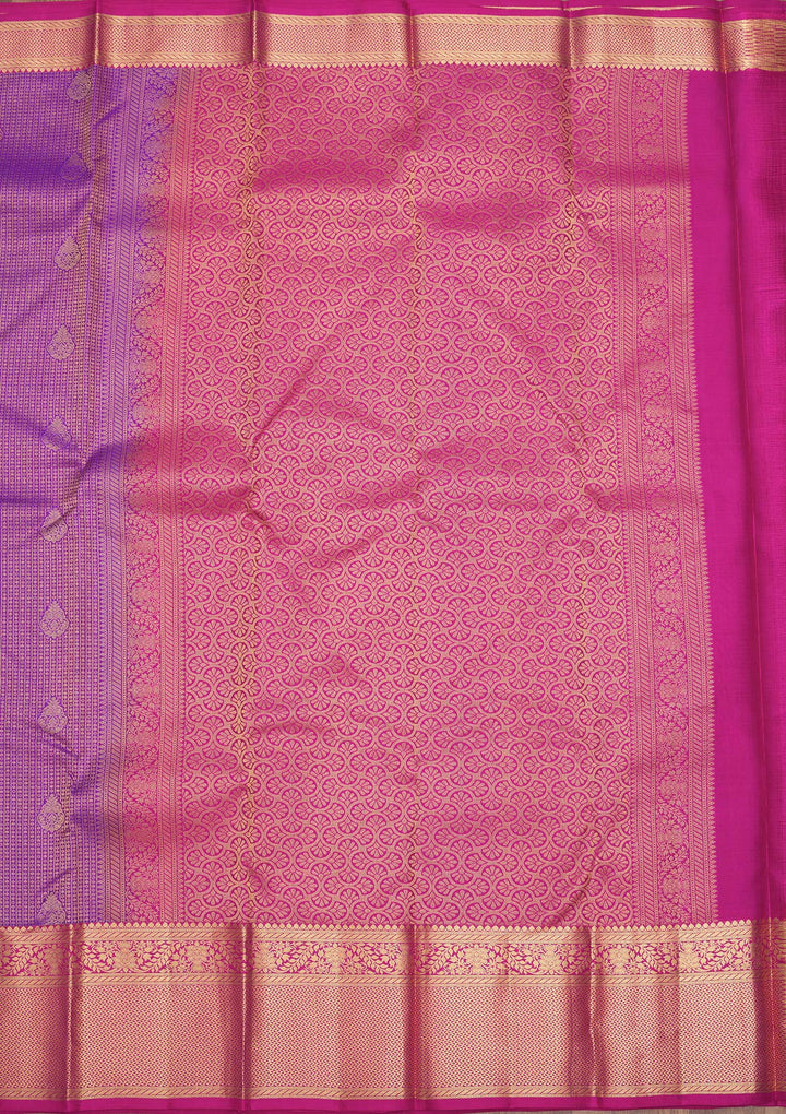 Purple Zariwork Pure Silk Saree