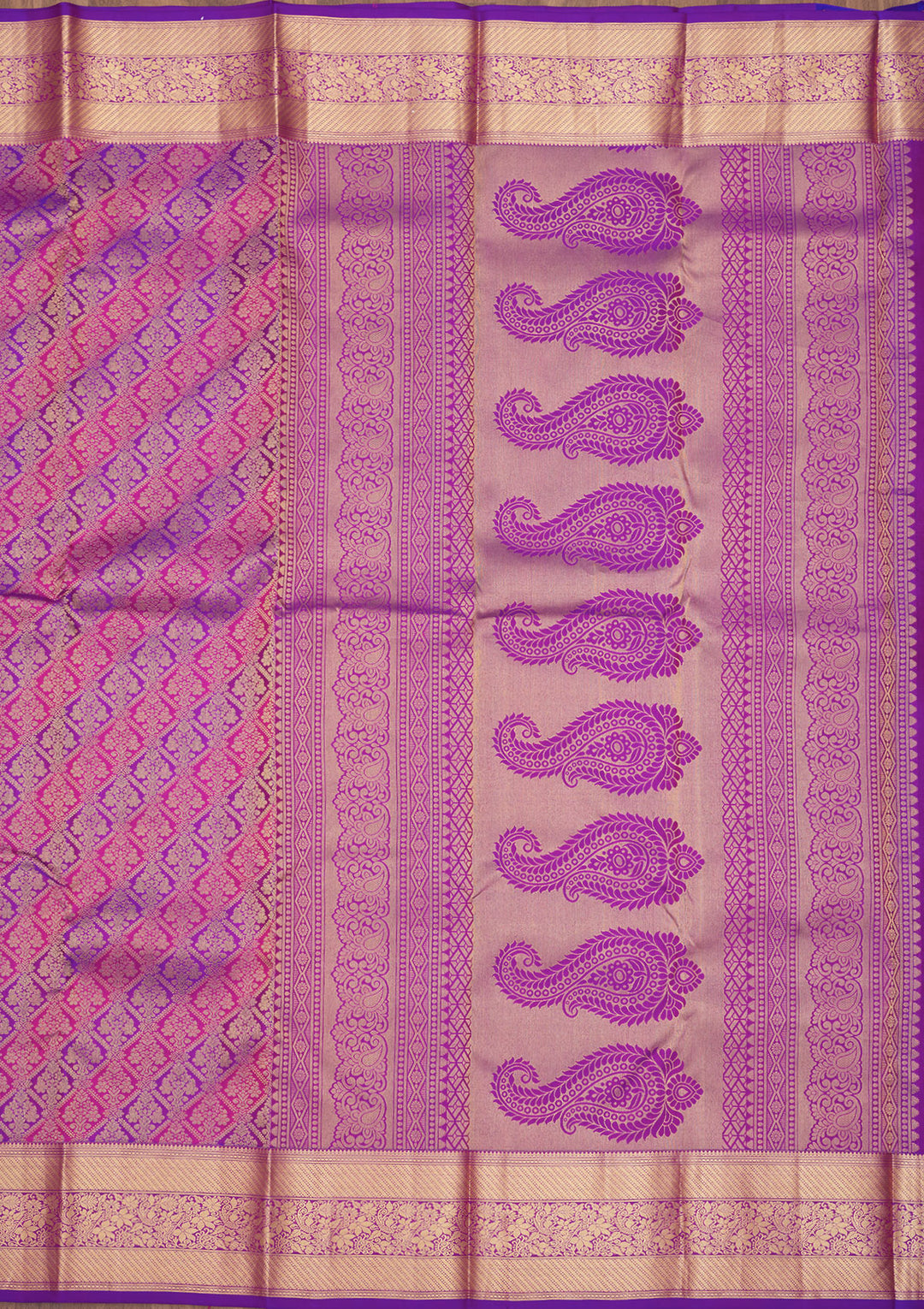 Purple Zariwork Pure Silk Saree