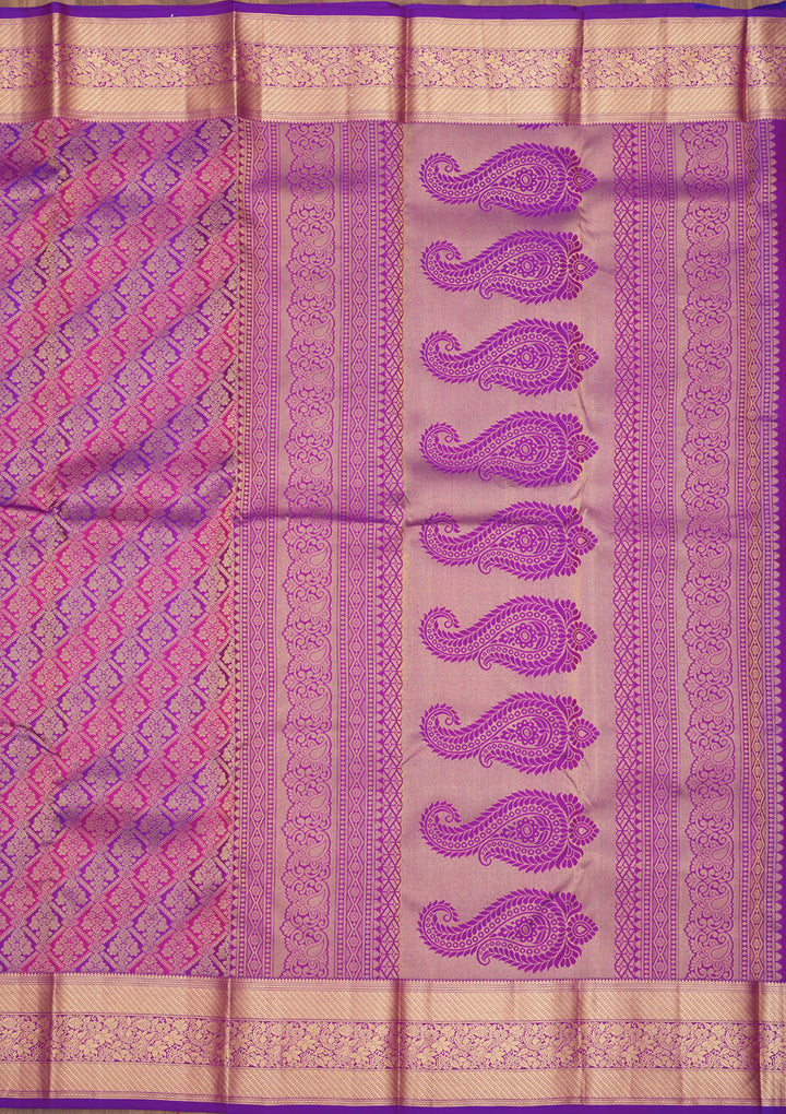 Purple Zariwork Pure Silk Saree