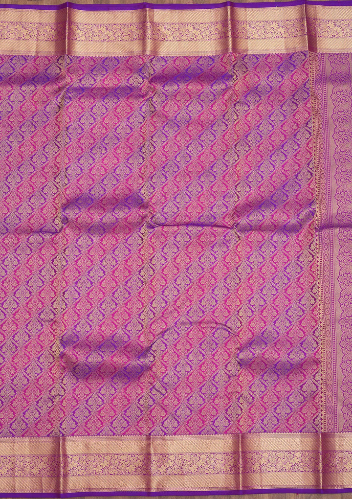 Purple Zariwork Pure Silk Saree