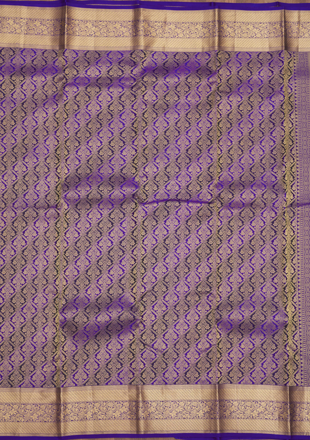 Purple Zariwork Pure Silk Saree