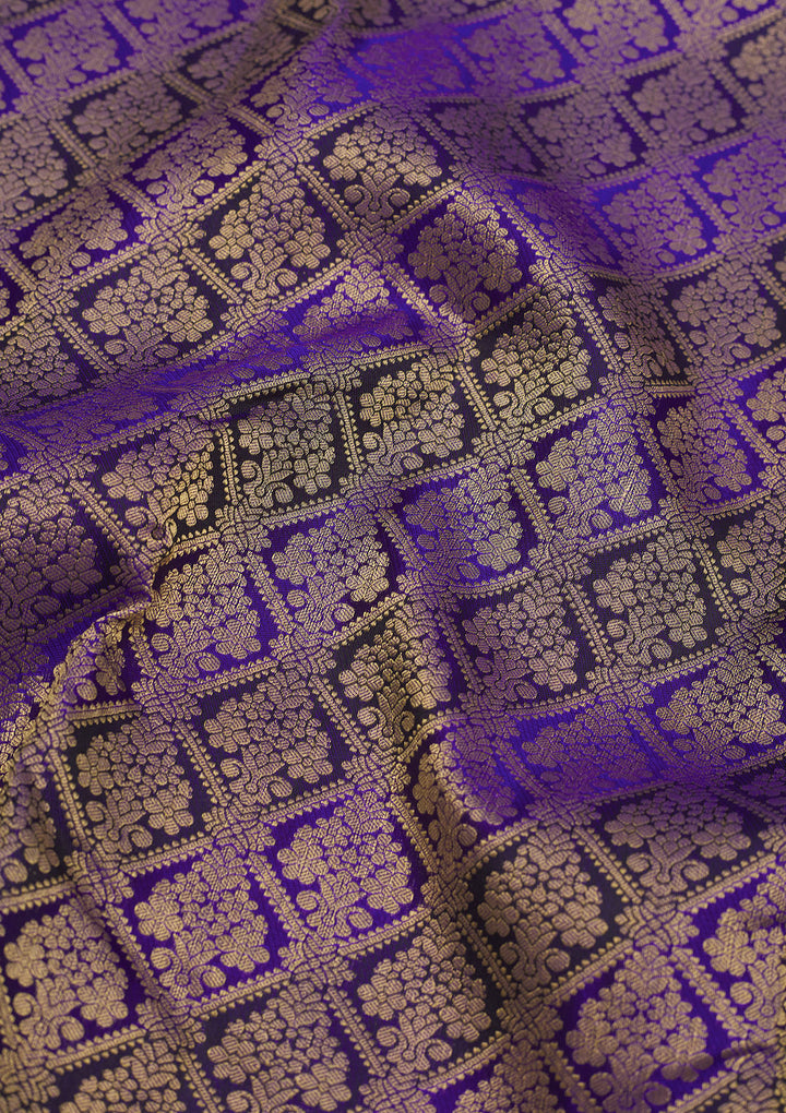 Purple Zariwork Pure Silk Saree