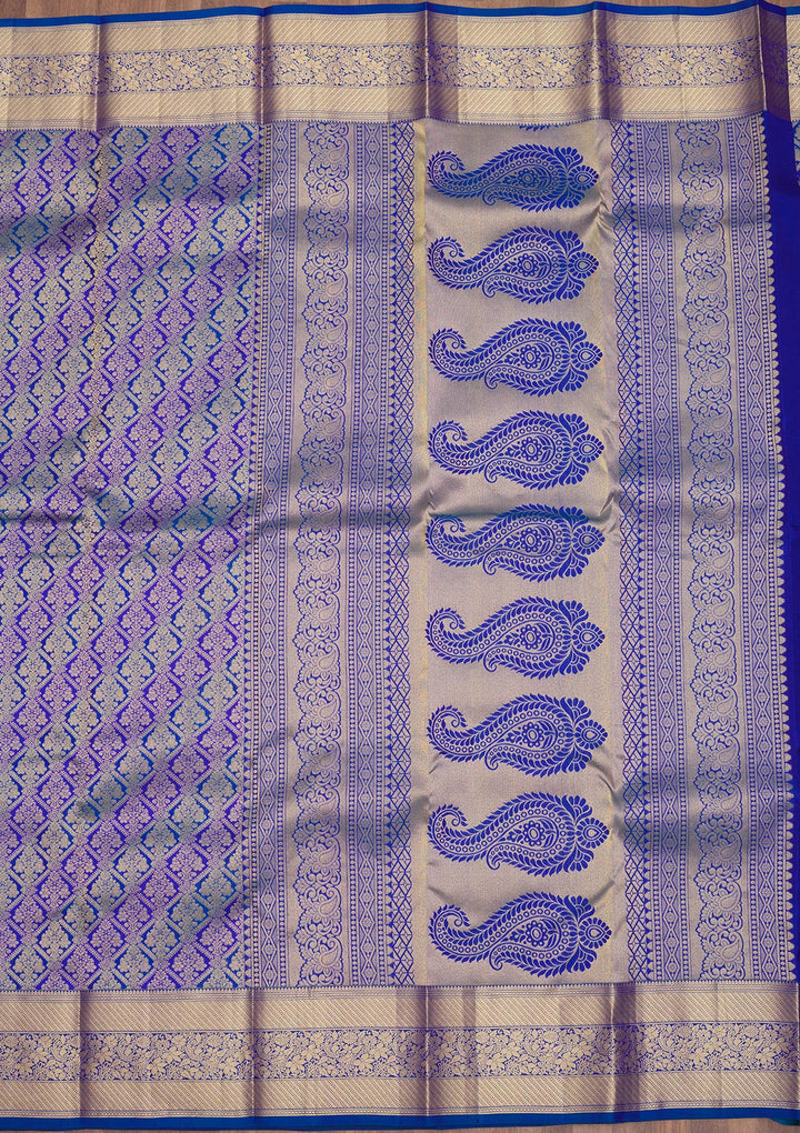 Purple Zariwork Pure Silk Saree