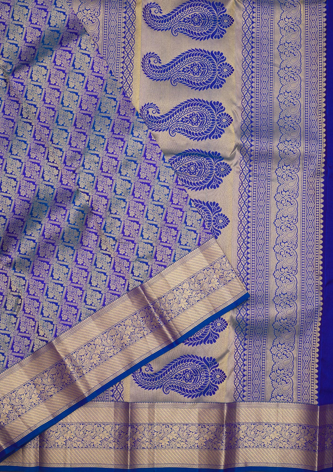 Purple Zariwork Pure Silk Saree