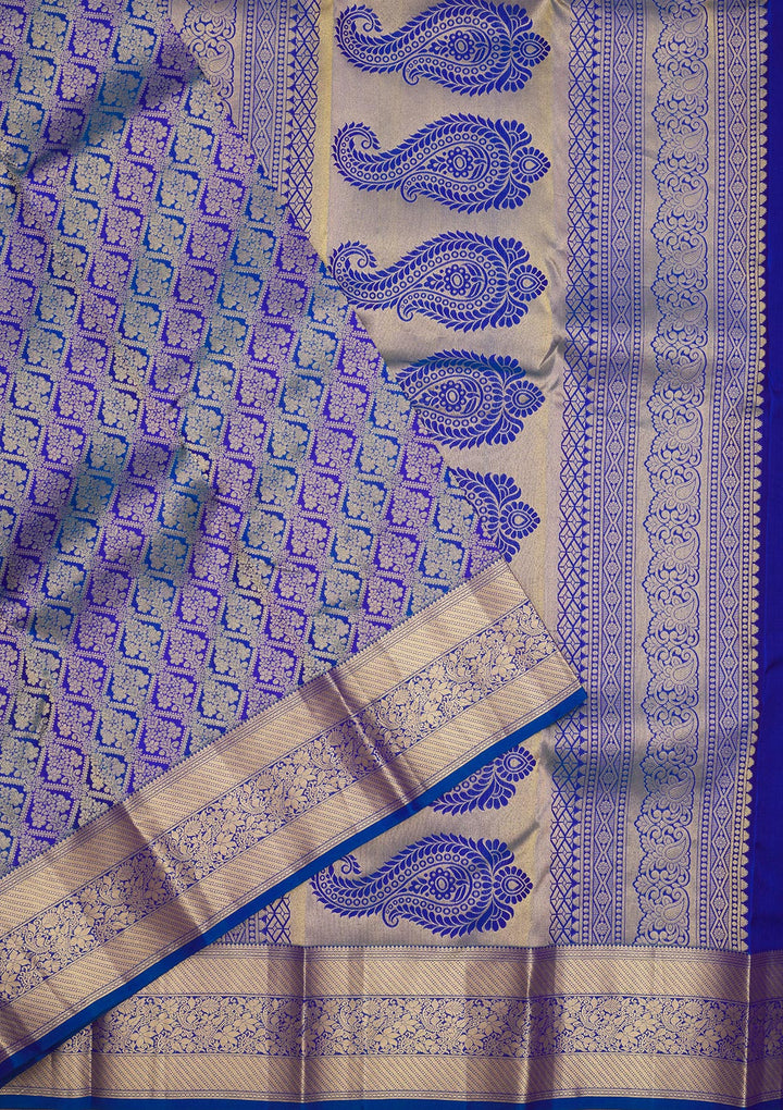 Purple Zariwork Pure Silk Saree