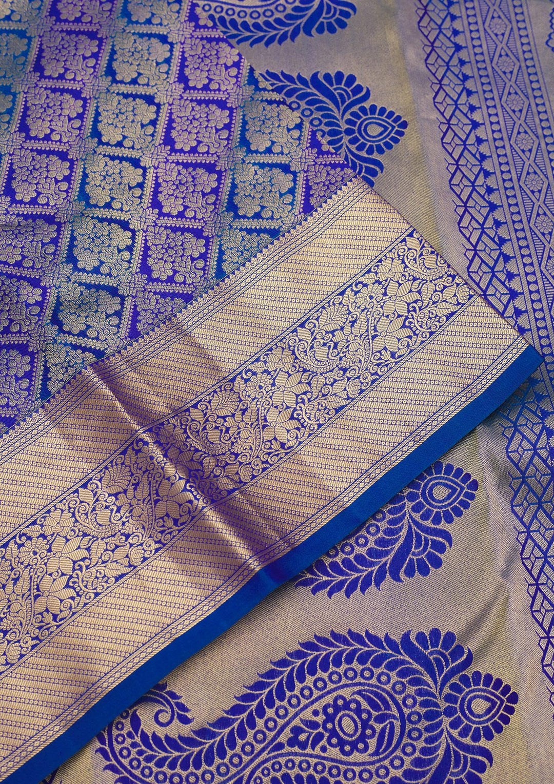 Purple Zariwork Pure Silk Saree