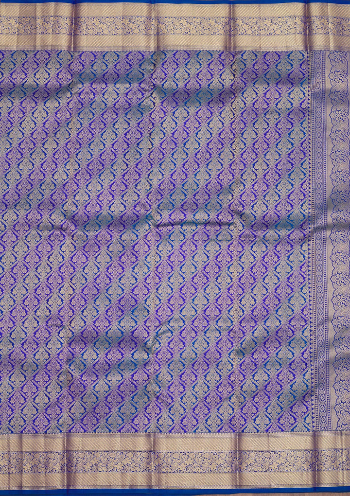 Purple Zariwork Pure Silk Saree