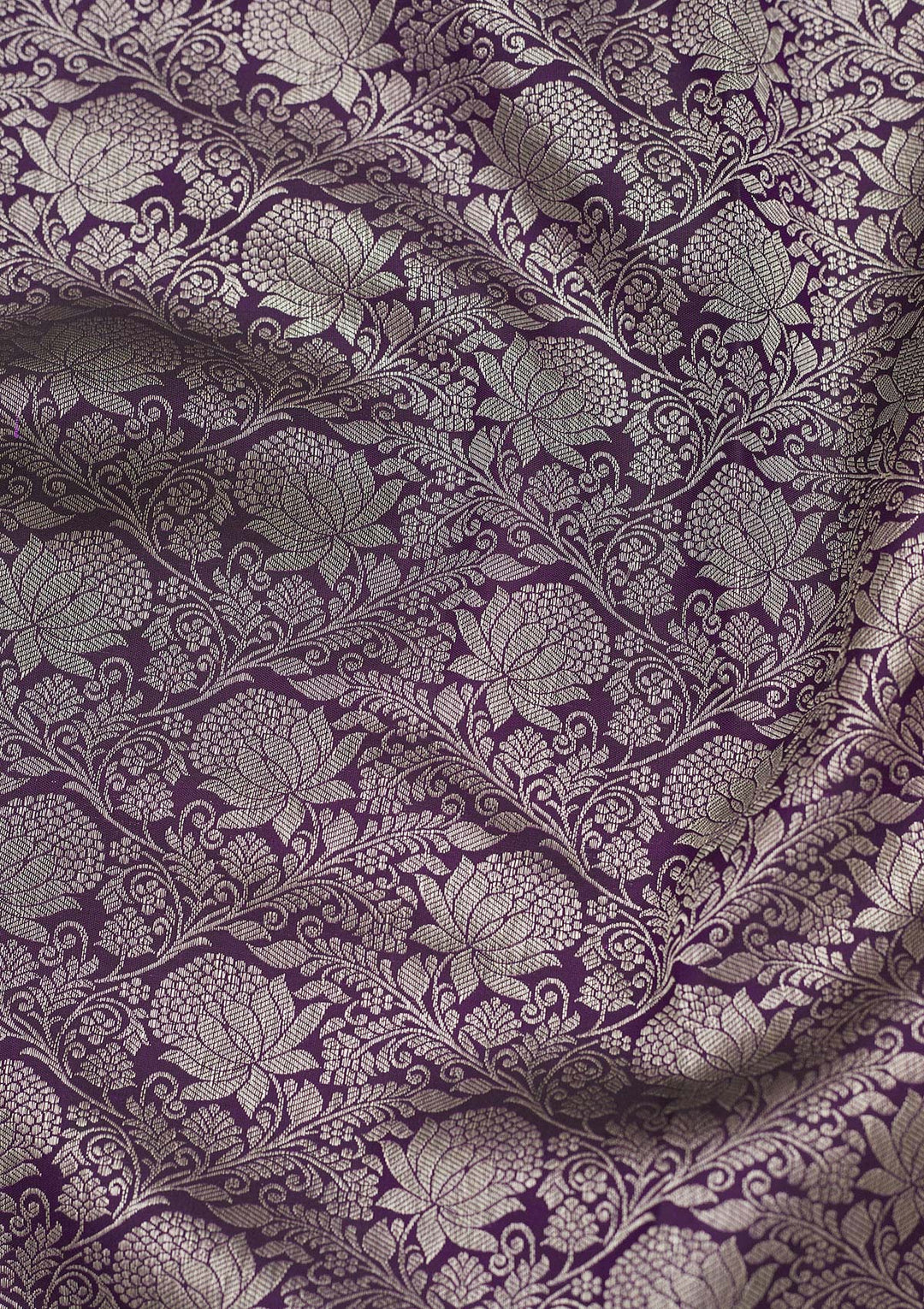 Purple Zariwork Pure Silk Saree