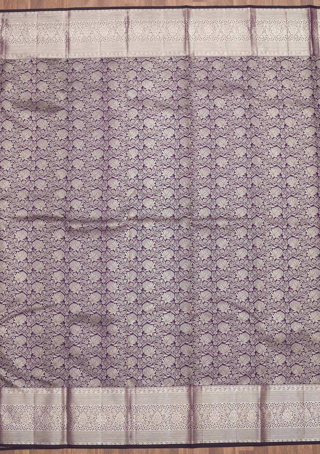 Purple Zariwork Pure Silk Saree