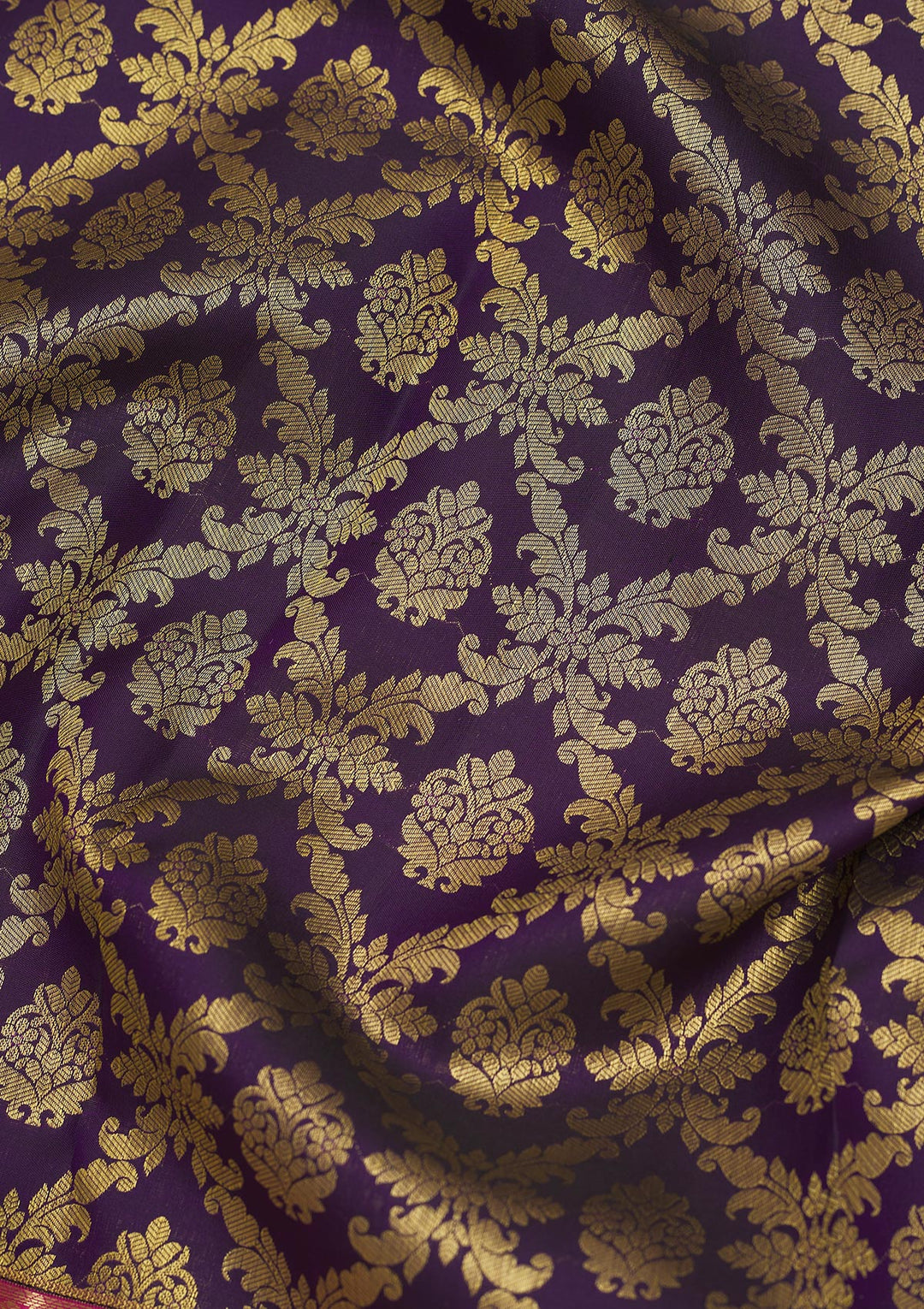 Purple Zariwork Pure Silk Saree