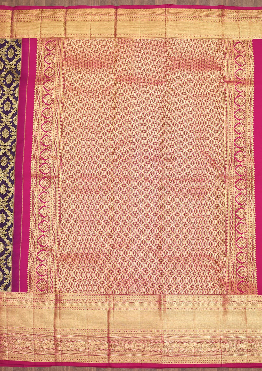Purple Zariwork Pure Silk Saree