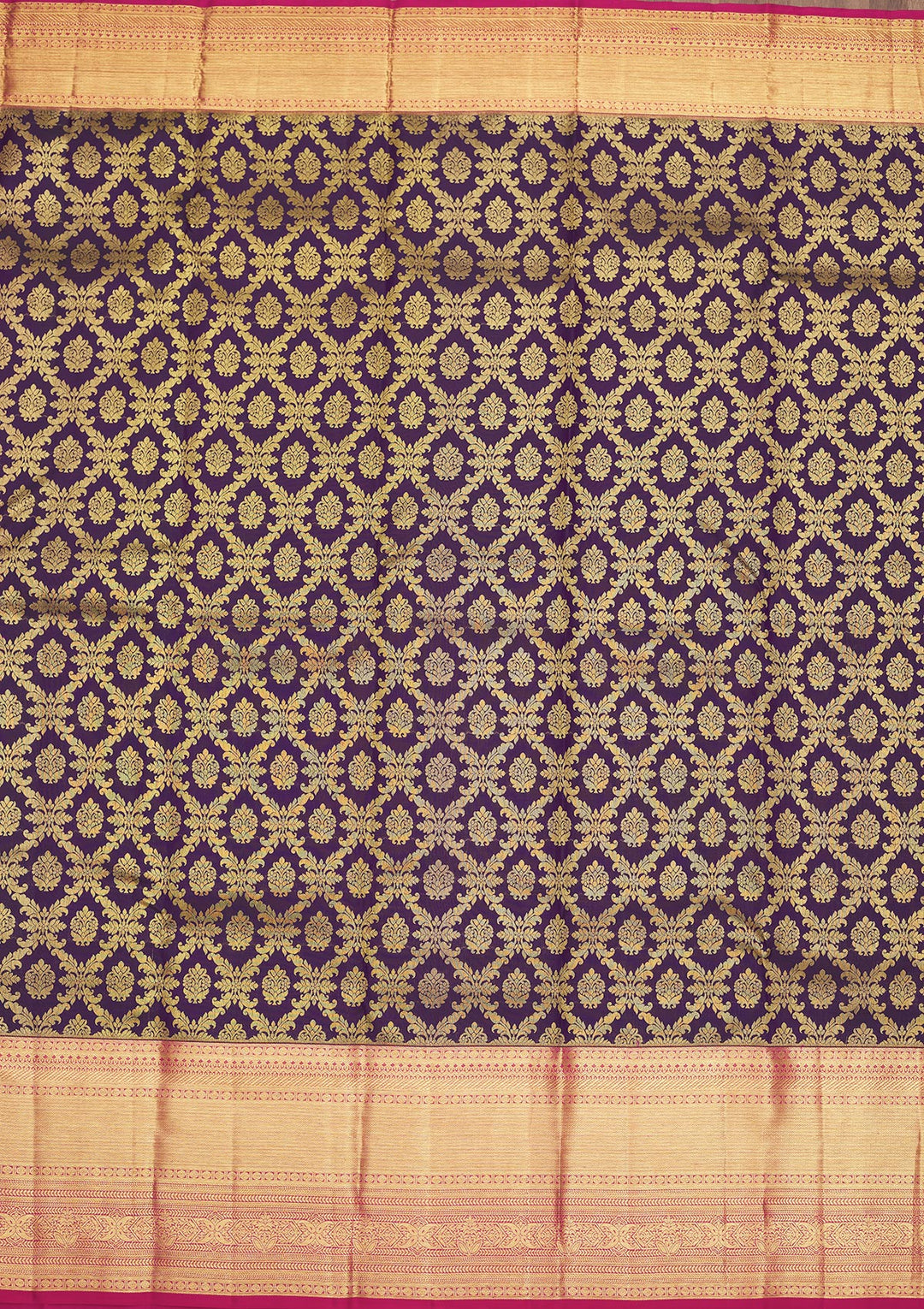 Purple Zariwork Pure Silk Saree