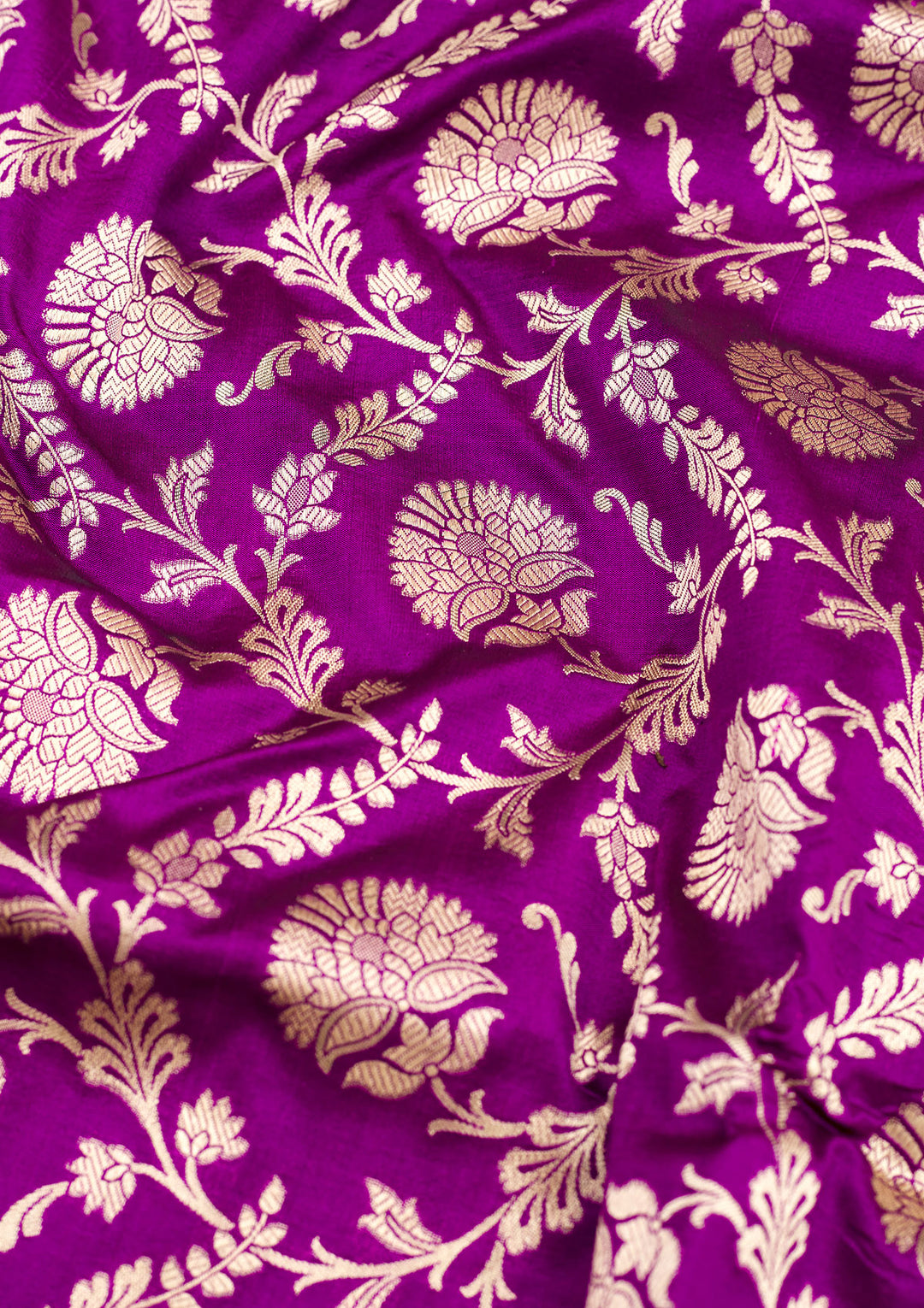 Purple Zariwork Pure Silk Saree