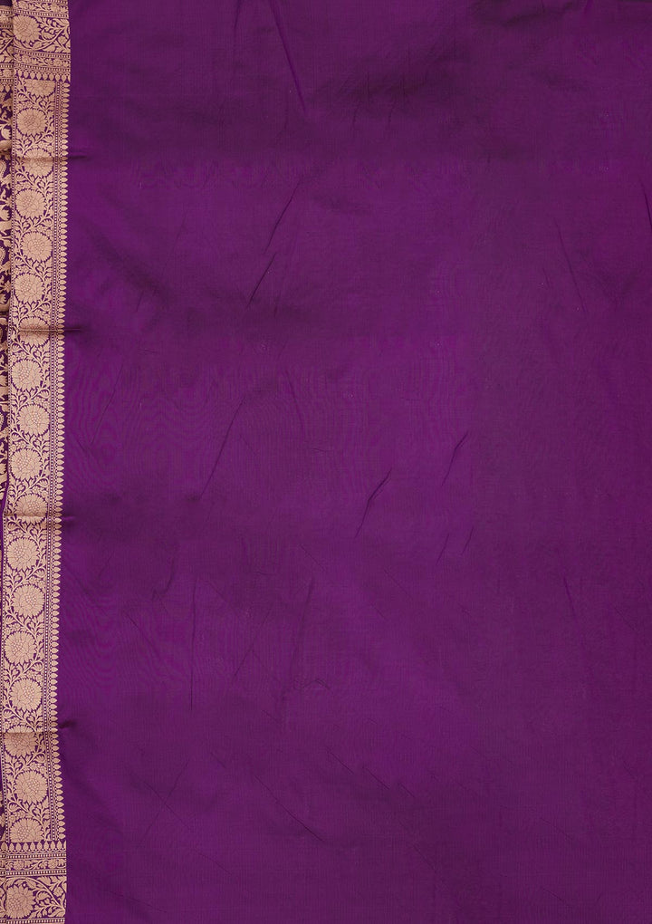 Purple Zariwork Pure Silk Saree