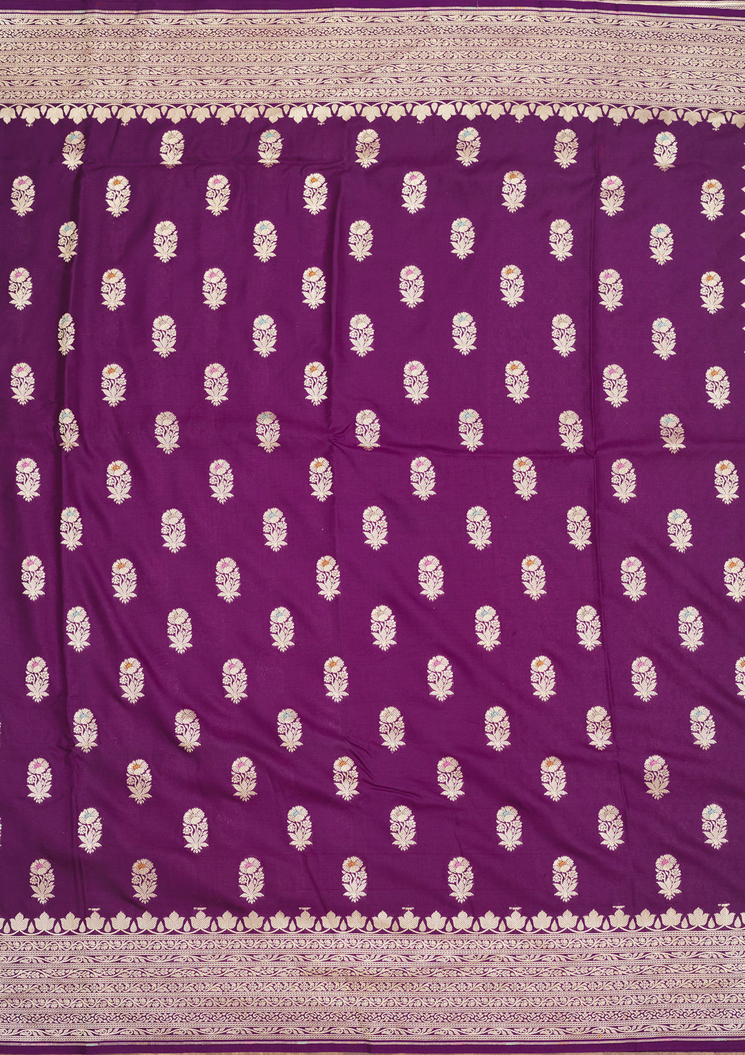 Purple Zariwork Pure Silk Saree