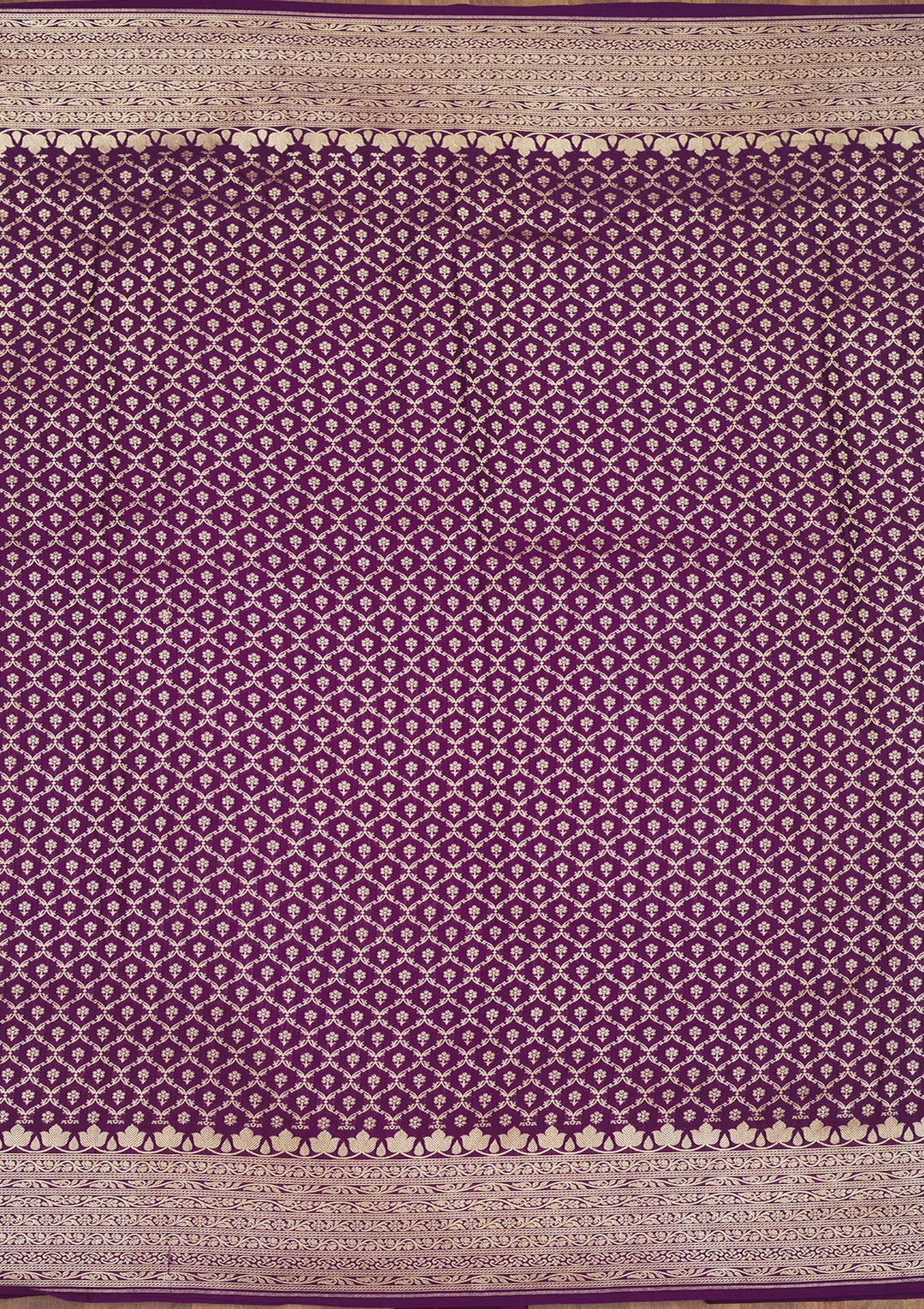 Purple Zariwork Pure Silk Saree