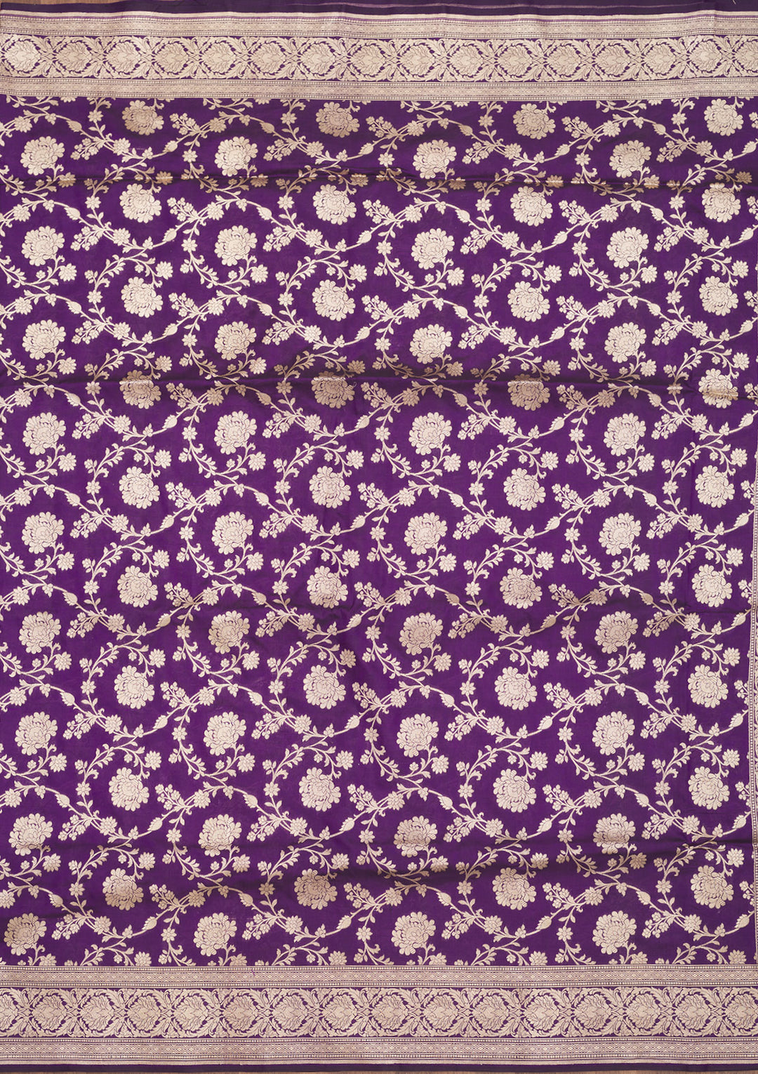 Purple Zariwork Pure Silk Saree