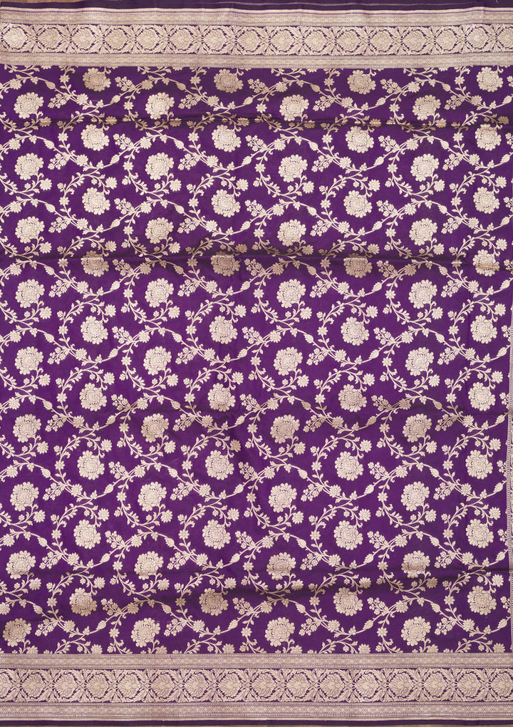 Purple Zariwork Pure Silk Saree