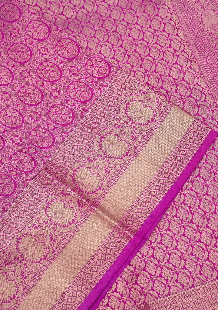 Purple Zariwork Pure Silk Saree