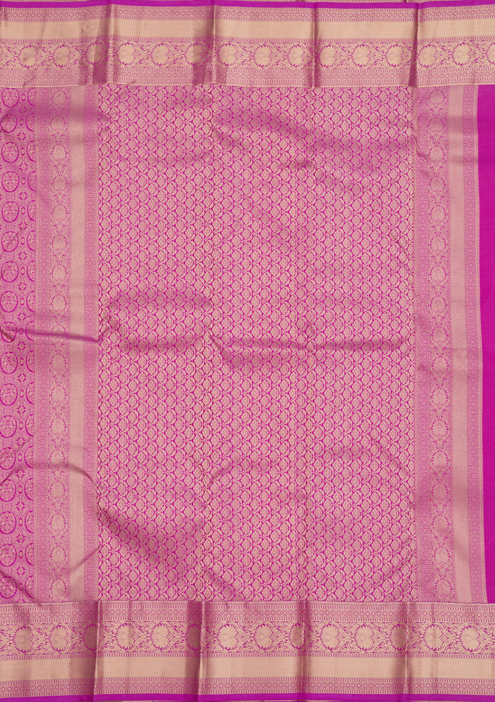 Purple Zariwork Pure Silk Saree