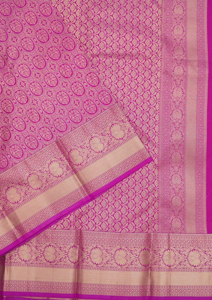 Purple Zariwork Pure Silk Saree