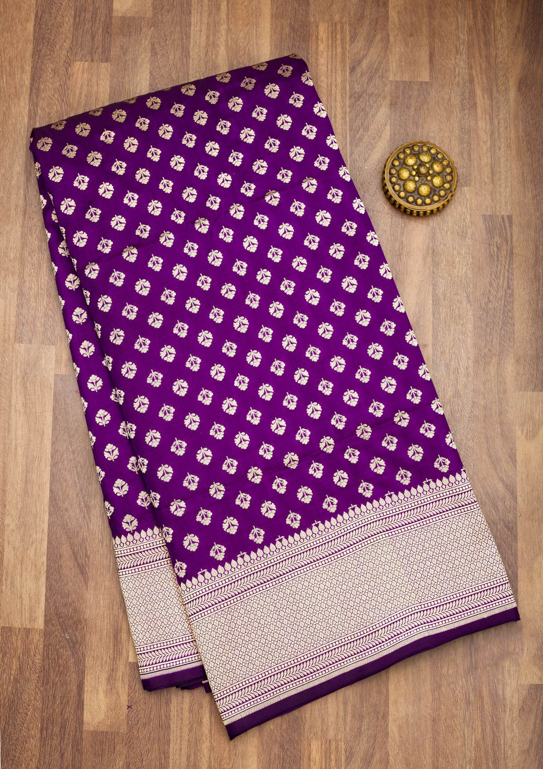 Purple Zariwork Pure Silk Saree