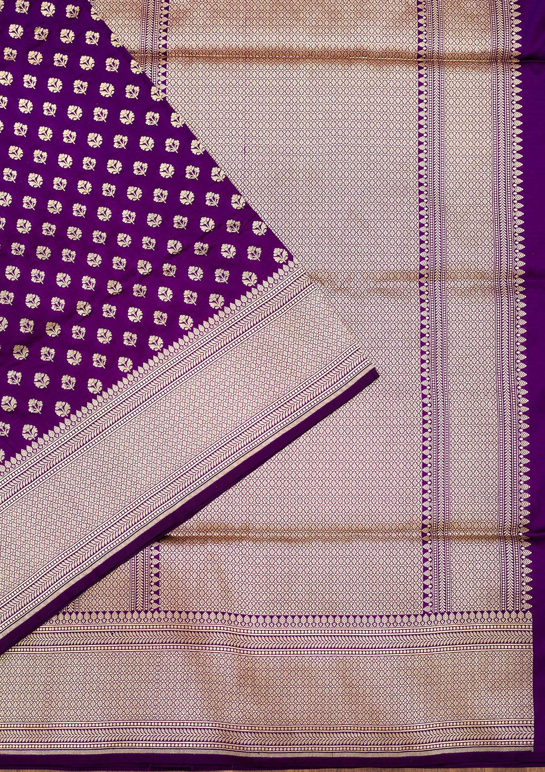 Purple Zariwork Pure Silk Saree
