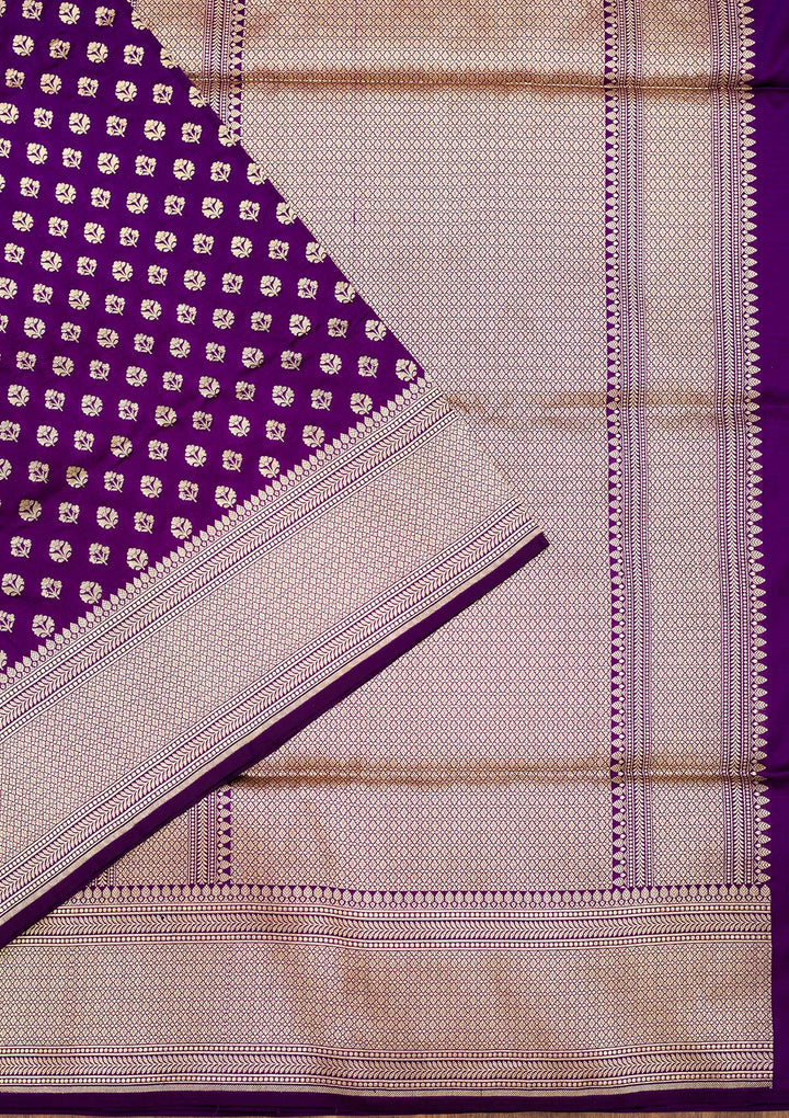 Purple Zariwork Pure Silk Saree