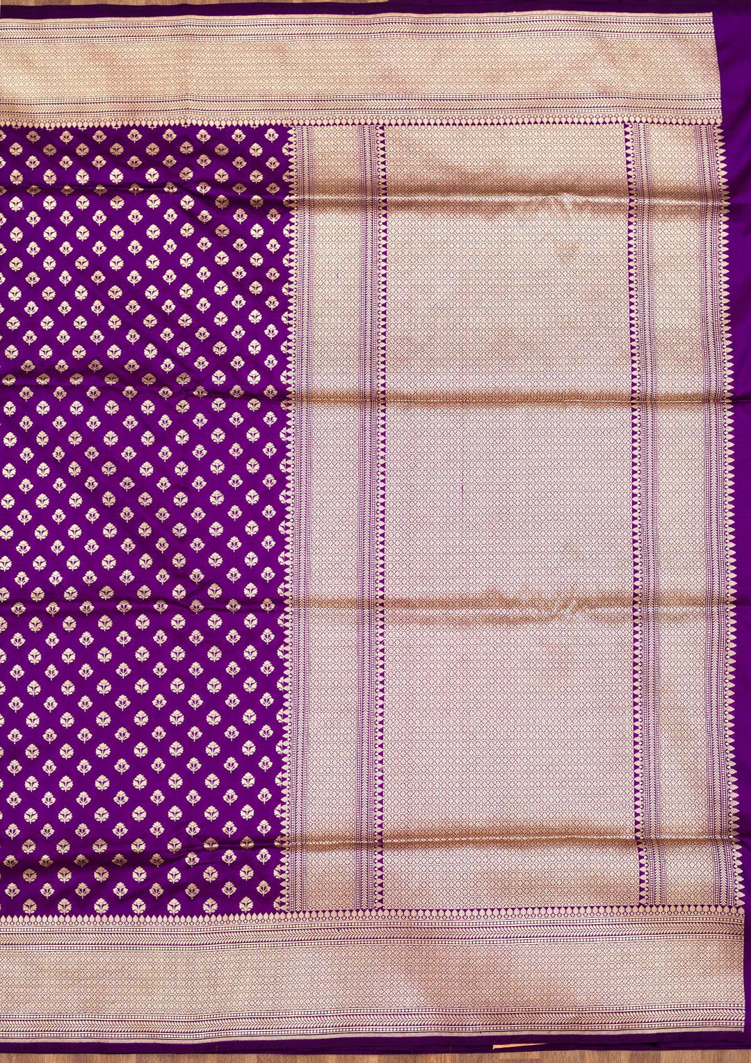 Purple Zariwork Pure Silk Saree