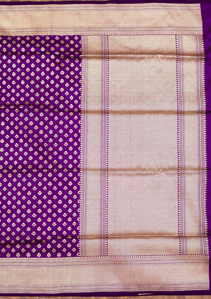 Purple Zariwork Pure Silk Saree