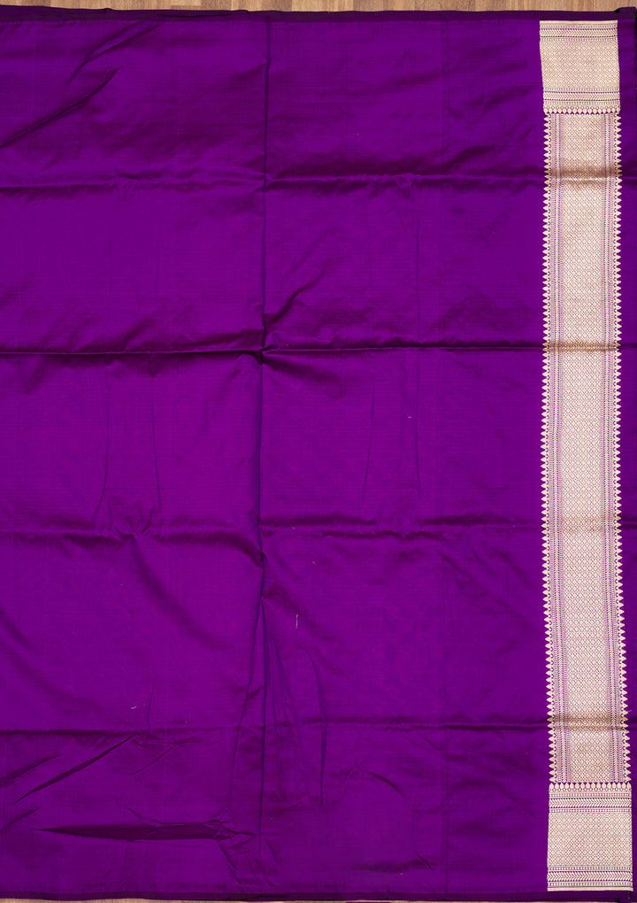 Purple Zariwork Pure Silk Saree