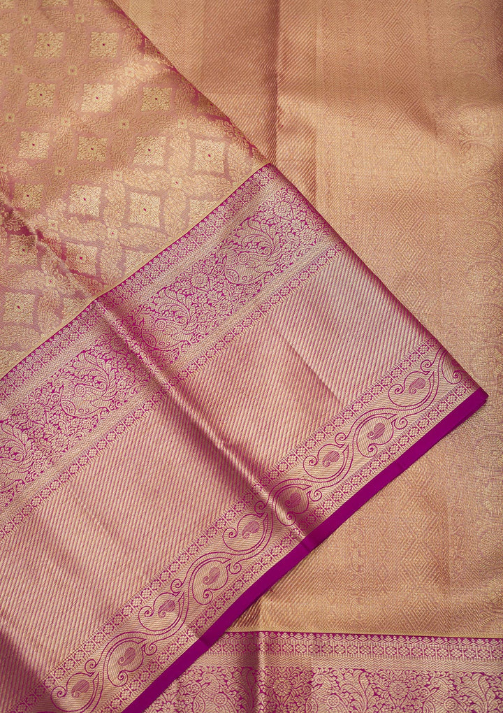 Purple Zariwork Pure Silk Saree