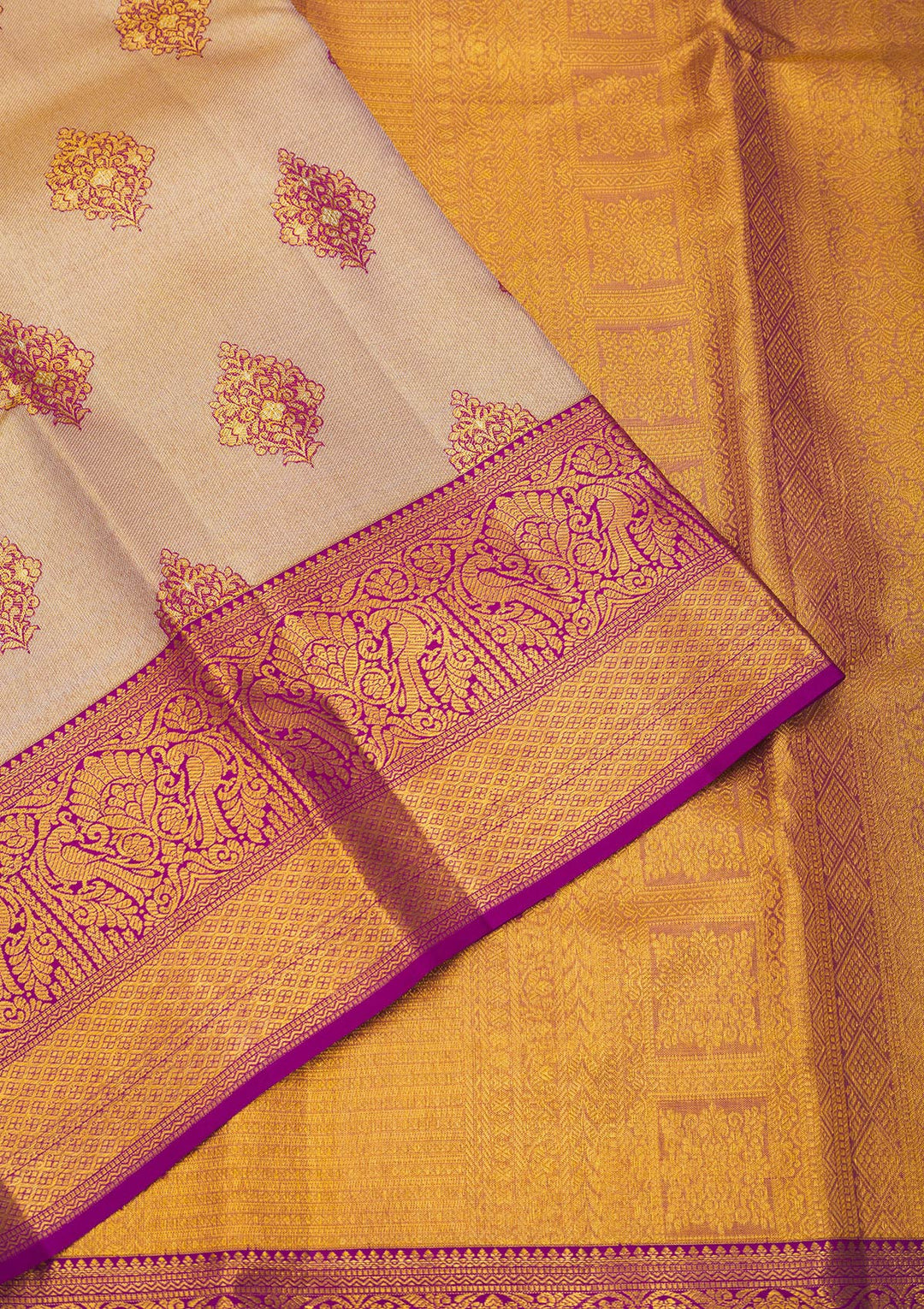 Purple Zariwork Pure Silk Saree