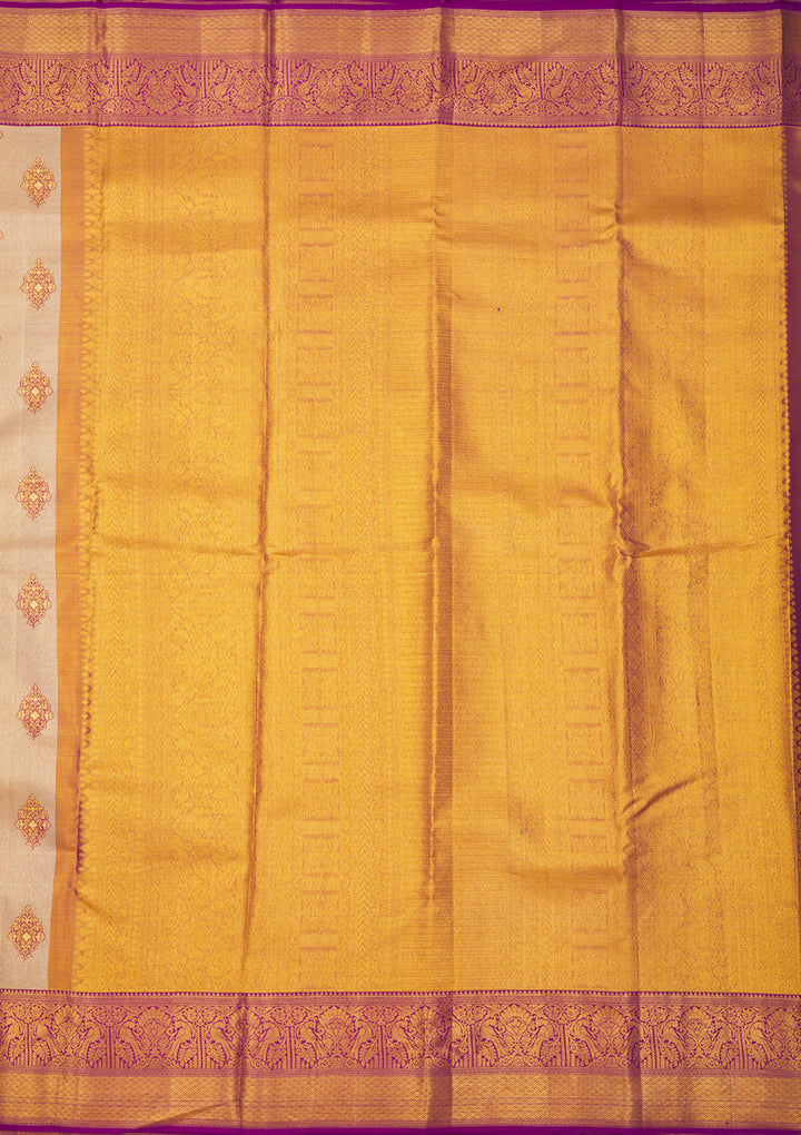 Purple Zariwork Pure Silk Saree