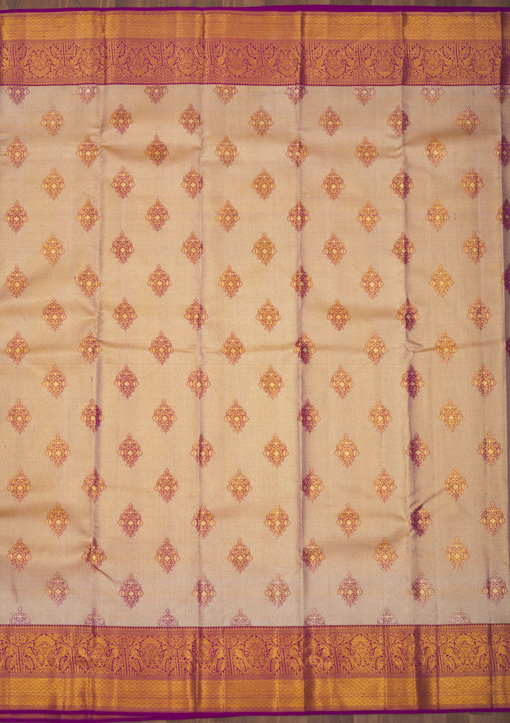 Purple Zariwork Pure Silk Saree