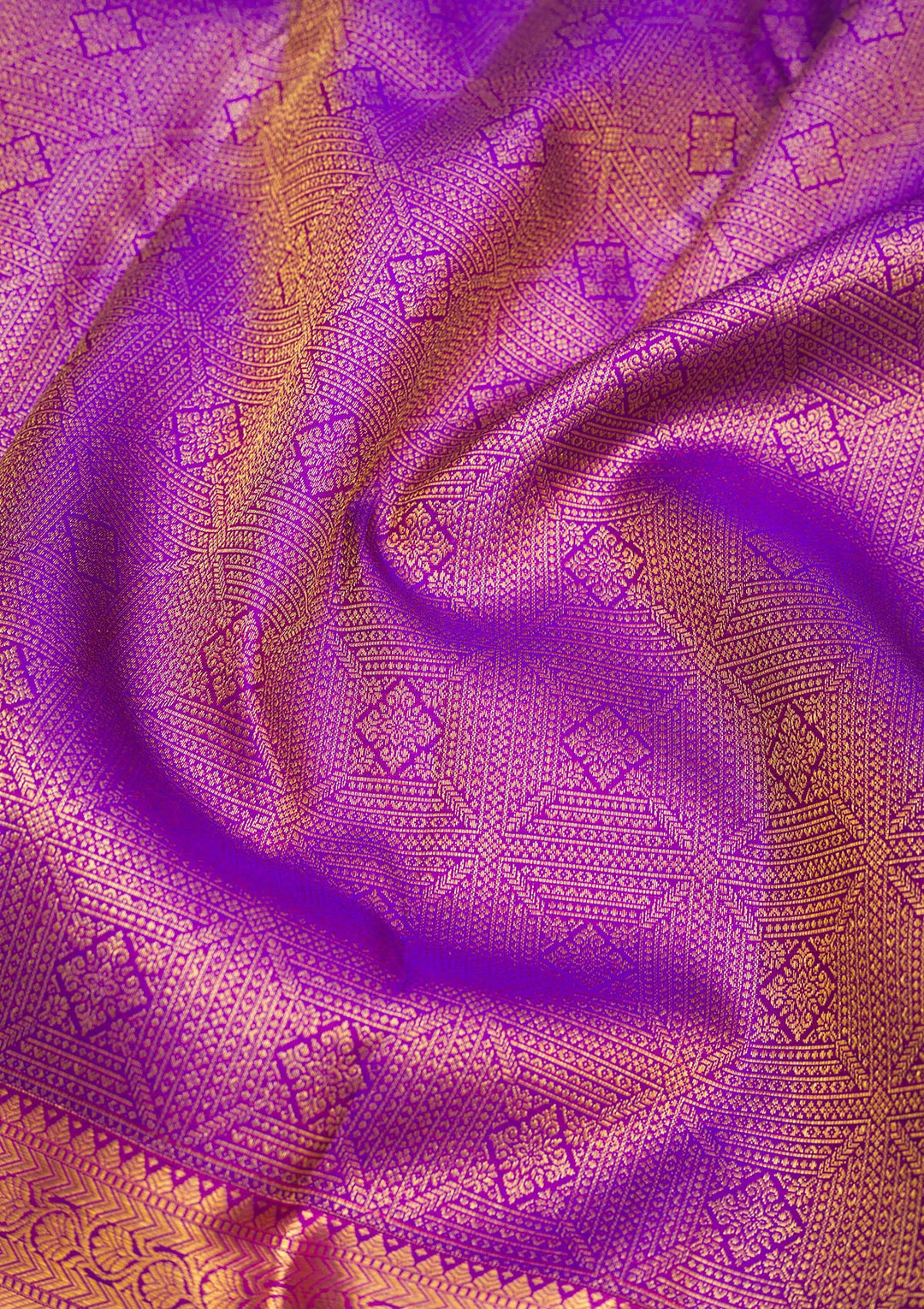 Purple Zariwork Pure Silk Saree
