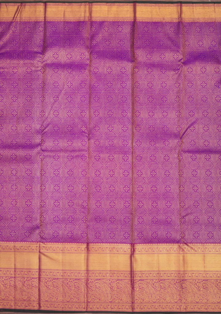 Purple Zariwork Pure Silk Saree
