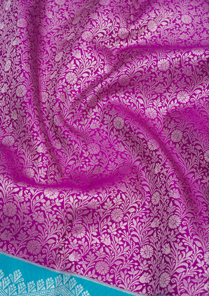 Purple Zariwork Pure Silk Saree