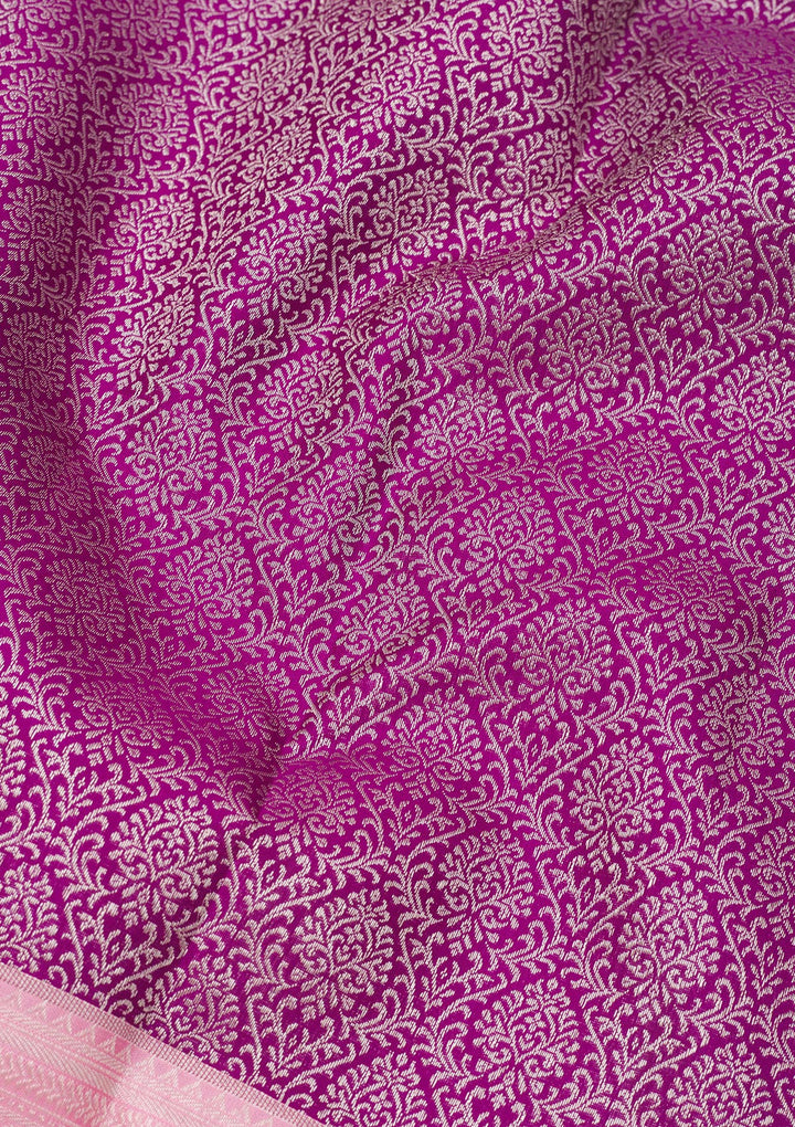 Purple Zariwork Pure Silk Saree