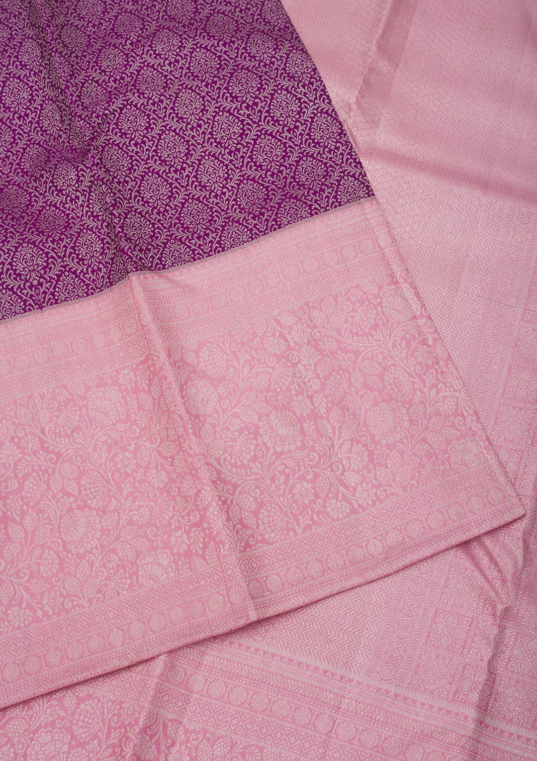 Purple Zariwork Pure Silk Saree