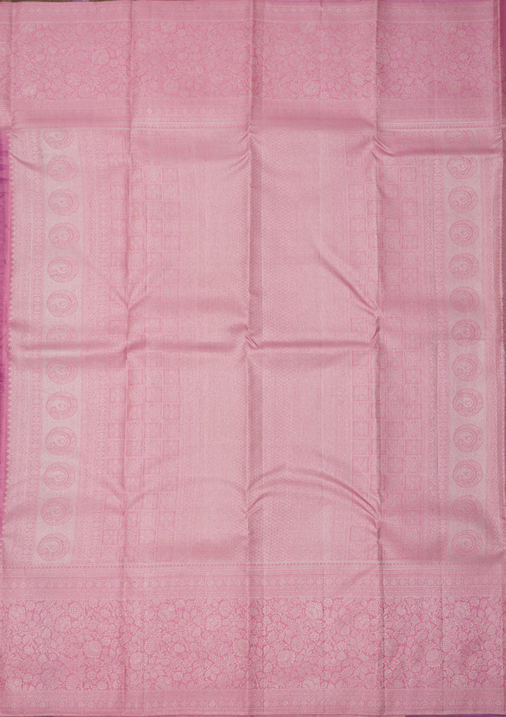Purple Zariwork Pure Silk Saree