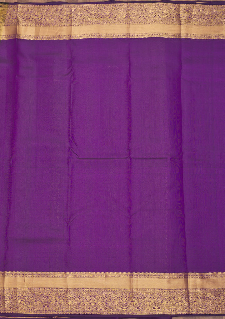 Purple Zariwork Pure Silk Saree