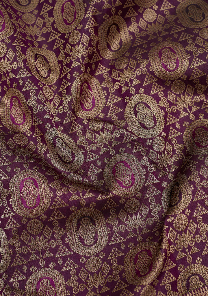 Purple Zariwork Pure Silk Saree