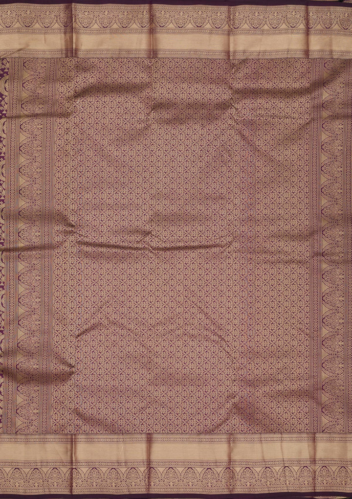 Purple Zariwork Pure Silk Saree