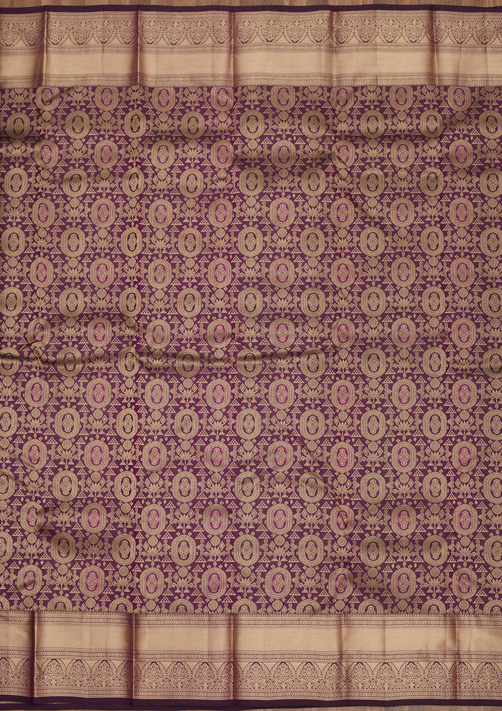 Purple Zariwork Pure Silk Saree