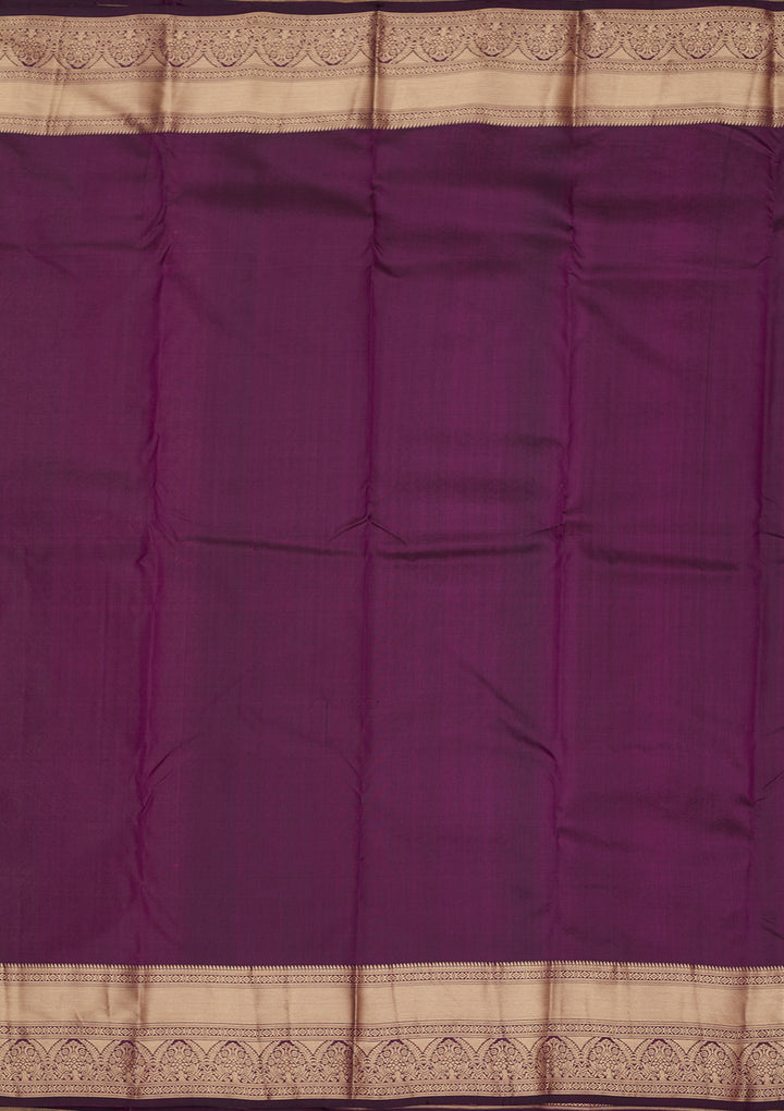 Purple Zariwork Pure Silk Saree